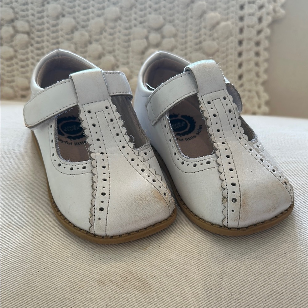 Livie and Luca Toddler White T-Strap Dress Shoe